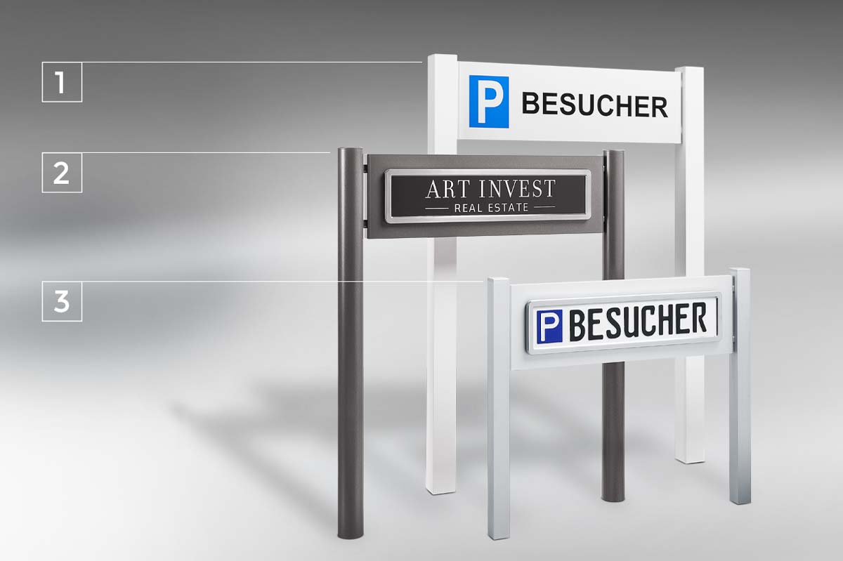 ParkSign Construct® Design Parkplatzschilder für Büro + Industrie